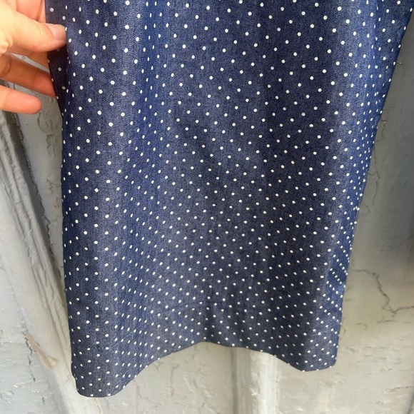 Bergstrom wide leg blue polka dot tie trouser, size 8 - Picture 5 of 10